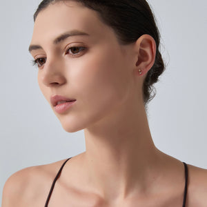 Tiny Small Tulip Flower Stud Earrings