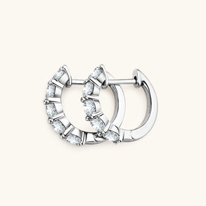 Five - Stone Color Moissanite Hoop Earrings - Perimade & Co.