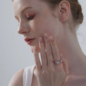 Five - Stone Color Moissanite Statement Ring - Perimade & Co.