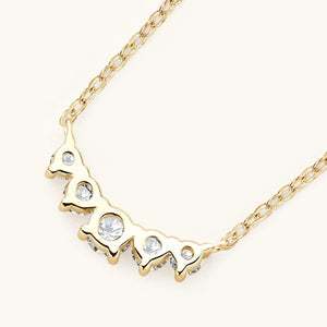 Five - Stone Moissanite Bar Pendant Necklace - Perimade & Co.