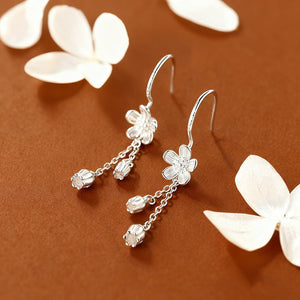 Floral Lily of the Valley Hook Drop Earrings - Perimade & Co.