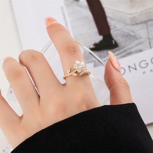 Flower Anxiety Fidget Spinner Bypass Ring - Perimade & Co.