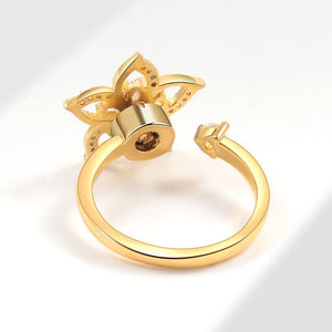 Flower Anxiety Fidget Spinner Statement Ring - Perimade & Co.