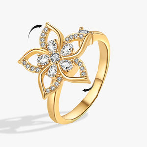 Flower Anxiety Fidget Spinner Statement Ring - Perimade & Co.