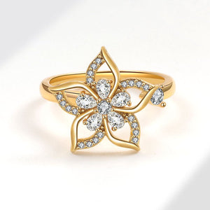 Flower Anxiety Fidget Spinner Statement Ring - Perimade & Co.