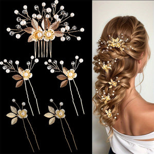 Flower Pearl Bridal Wedding Hairpin - Perimade & Co.