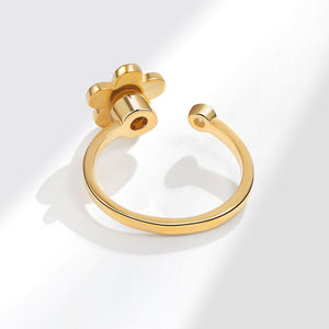 Flower Smiley Anxiety Fidget Spinner Ring - Perimade & Co.