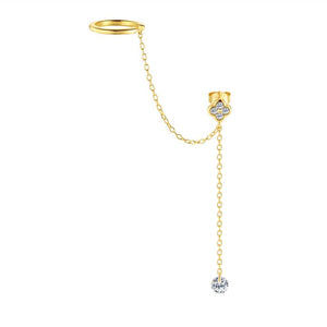 Flower Star Stud Ear Cuff Chain Drop Earrings - Perimade & Co.