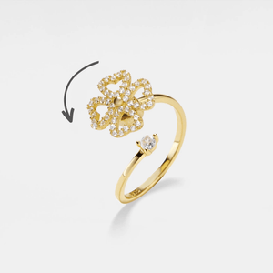 Four Leaf Clover Anxiety Fidget Spinner Ring - Perimade & Co.