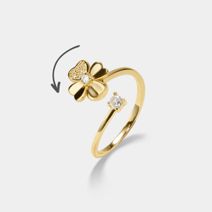 Four Leaf Clover Fidget Spinner Bypass Ring - Perimade & Co.