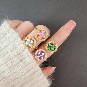 Four Leaf Clover Fidget Spinner Statement Ring - Perimade & Co.