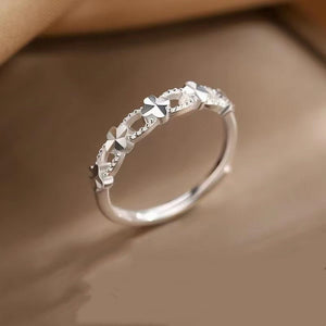 Four Leaf Clover Lucky Openwork Band Ring - Perimade & Co.
