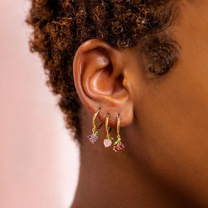 Fruit Dangle Drop Small Hoop Earrings - Perimade & Co.