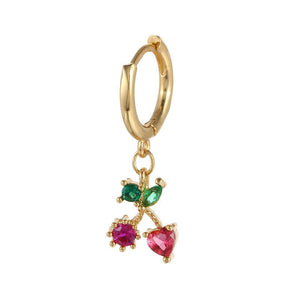 Fruit Dangle Drop Small Hoop Earrings - Perimade & Co.