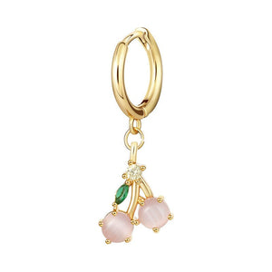 Fruit Dangle Drop Small Hoop Earrings - Perimade & Co.