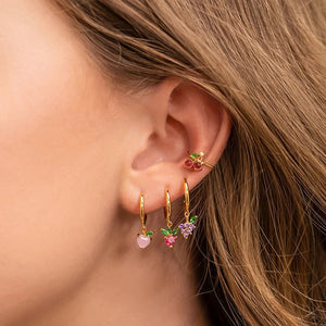 Fruit Dangle Drop Small Hoop Earrings - Perimade & Co.