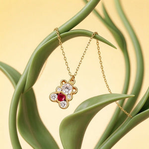Funny Teddy Bear Heart CZ Pendant Necklace - Perimade & Co.