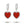Gemstone Heart Pave CZ Drop Hoop Earrings - Perimade & Co.