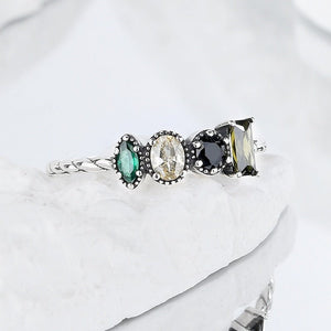 Geometric Colorful CZ Twisted Stacking Ring - Perimade & Co.