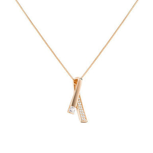 Geometric Layered Double Bar Charm Necklace - Perimade & Co.