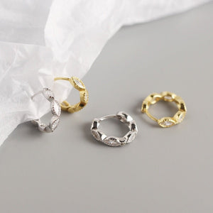 Geometric Marquise CZ Huggie Hoop Earrings - Perimade & Co.