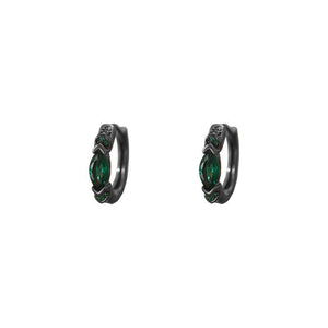 Geometric Marquise CZ Huggie Hoop Earrings - Perimade & Co.