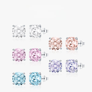 Geometric Octagon Brilliant Cut Stud Earrings - Perimade & Co.