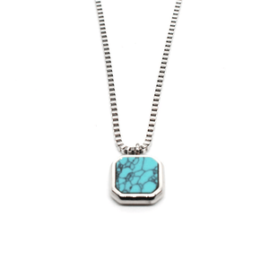 Geometric Raw Stone Pendant Necklace - Perimade & Co.