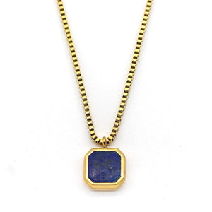 Geometric Raw Stone Pendant Necklace - Perimade & Co.