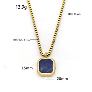 Geometric Raw Stone Pendant Necklace - Perimade & Co.