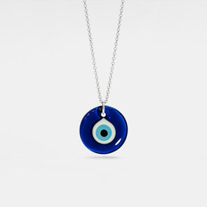 Glass Turkish Evil Eye Charm Necklace - Perimade & Co.