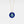 Blue evil eye pendant necklace on a gold chain against a white background