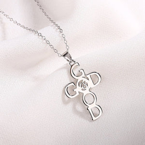 God Is Good Cross Pendant Necklace - Perimade & Co.