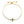 A gold-plated adjustable bracelet featuring a cross charm with cubic zirconia and small clear stones along the chain.