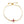 A gold-plated adjustable bracelet featuring a cross charm with cubic zirconia and small clear stones along the chain.