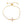 Gold bracelet with a cross charm on a white background