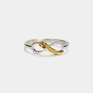 Gold Feather Mobius Stacking Band Ring - Perimade & Co.