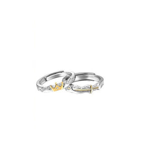 Gold Knight Princess Couple Matching Ring - Perimade & Co.