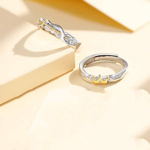 Gold Knight Princess Couple Matching Ring - Perimade & Co.