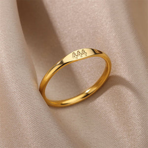 Gold Lucky Angel Numbers Stacking Ring - Perimade & Co.
