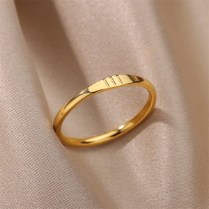Gold Lucky Angel Numbers Stacking Ring - Perimade & Co.