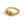 Gold ring with a brown gemstone on a white background