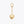 Gold Puffy Heart Link Bag Charm Keychain - Perimade & Co.
