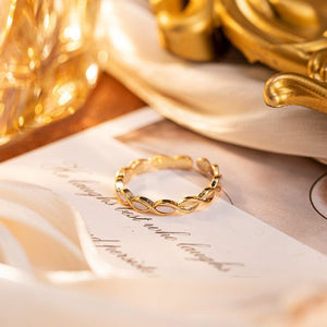 Gold Shell Twisted Open Stacking Ring - Perimade & Co.