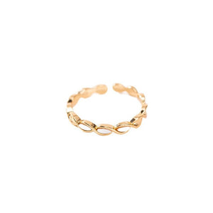 Gold Shell Twisted Open Stacking Ring - Perimade & Co.