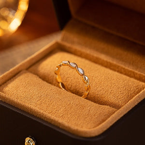 Gold Shell Twisted Open Stacking Ring - Perimade & Co.