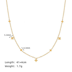 Gold Star Charm Layering Station Necklace - Perimade & Co.
