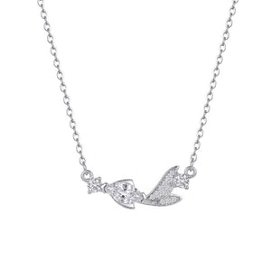 Goldfish Marquise Pave Tail Pendant Necklace - Perimade & Co.