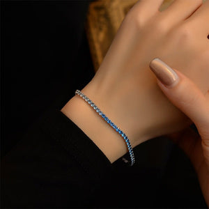 Gradient Blue CZ Adjustable Tennis Bracelet - Perimade & Co.