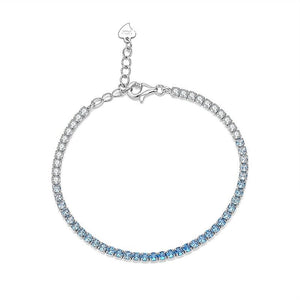 Gradient Blue CZ Adjustable Tennis Bracelet - Perimade & Co.